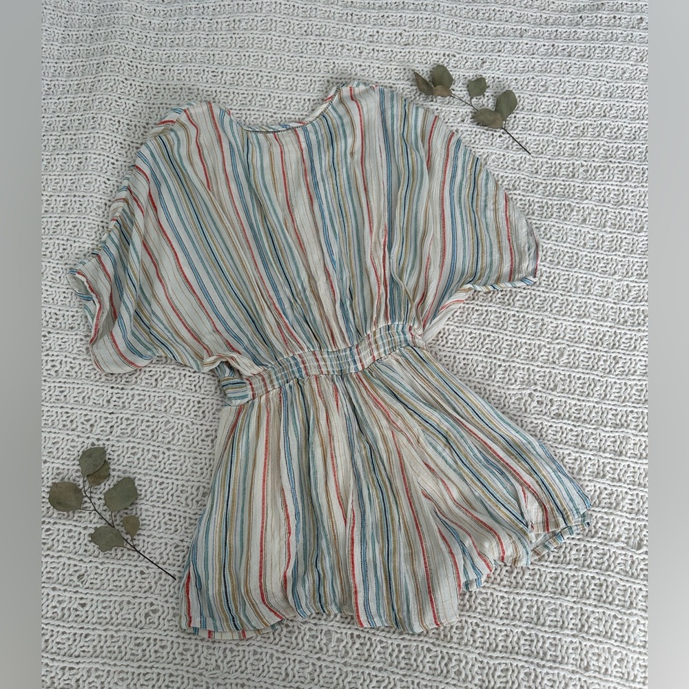 Urban Outfitters Short Sleeved Striped Romper - Picture 6 of 8